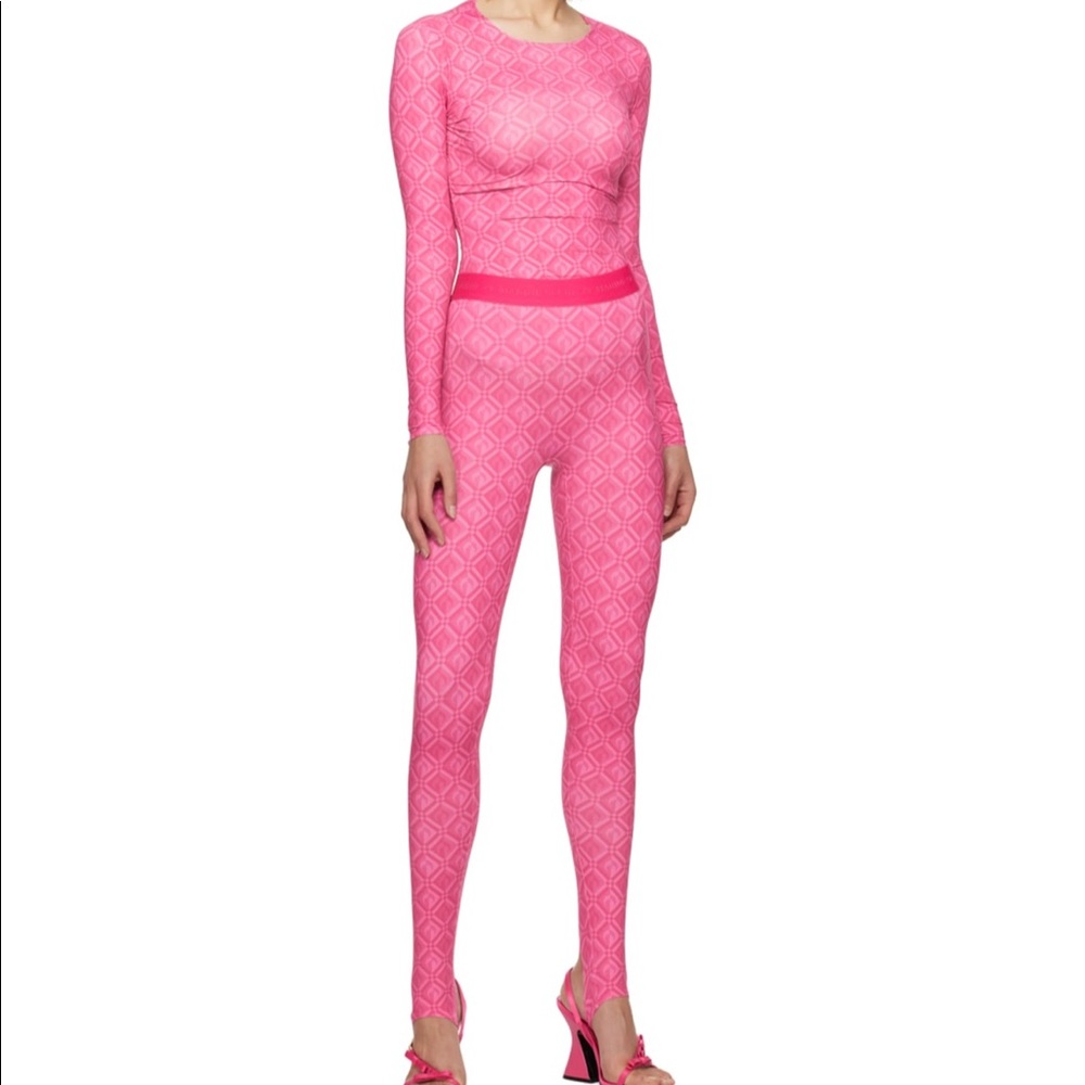 Marine Serre Pink Jacquard Set